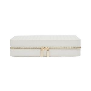 Wolf Handmade Maria Large Zip Case, White